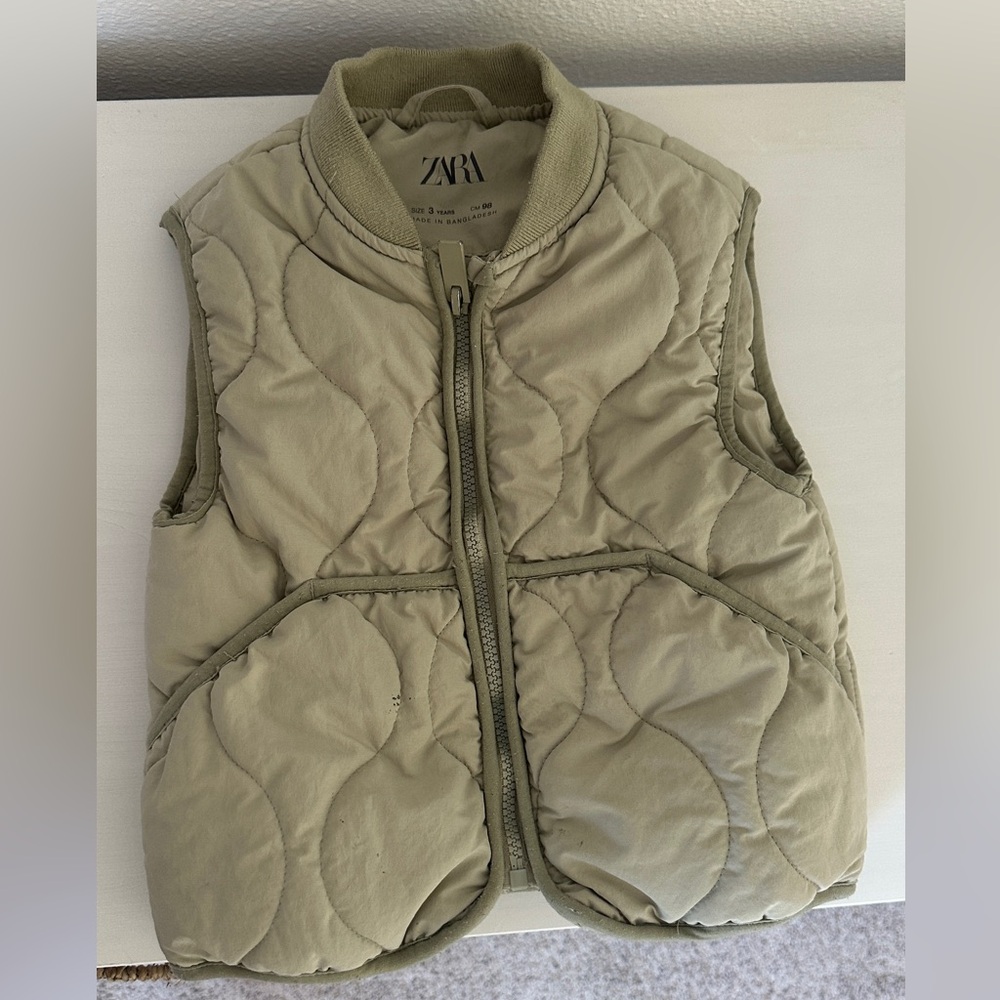 Zara Taupe Quilted Jacket